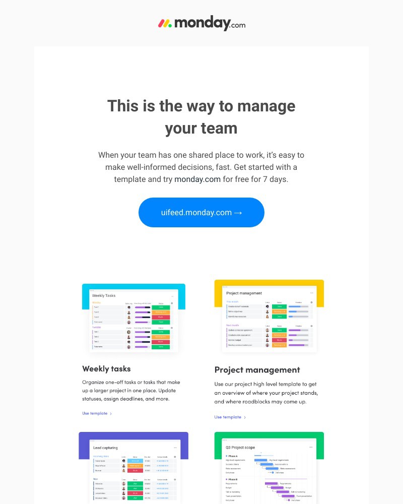 Monday - Q2 planning templates for your team Uifeed