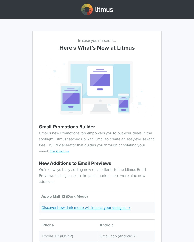 Litmus - Q4 releases: 9 new email client previews, a new tool, and more