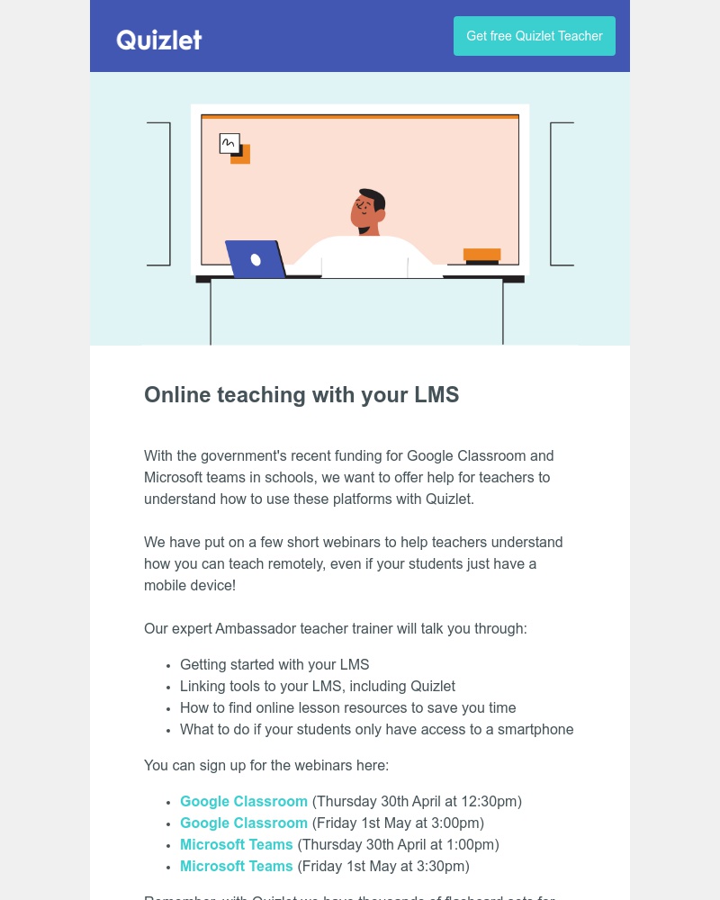 Quizlet - Quizlet integrates with your LMS