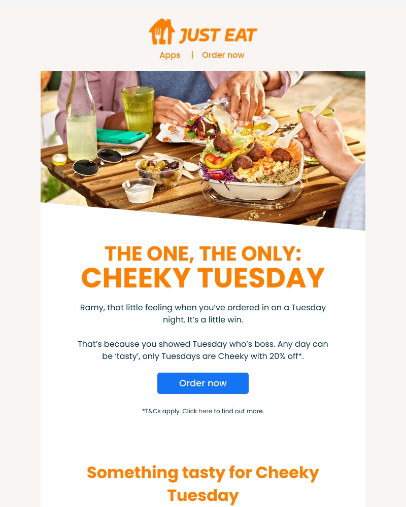 Just Eat - Ramy, any day can be tasty, only today is Cheeky