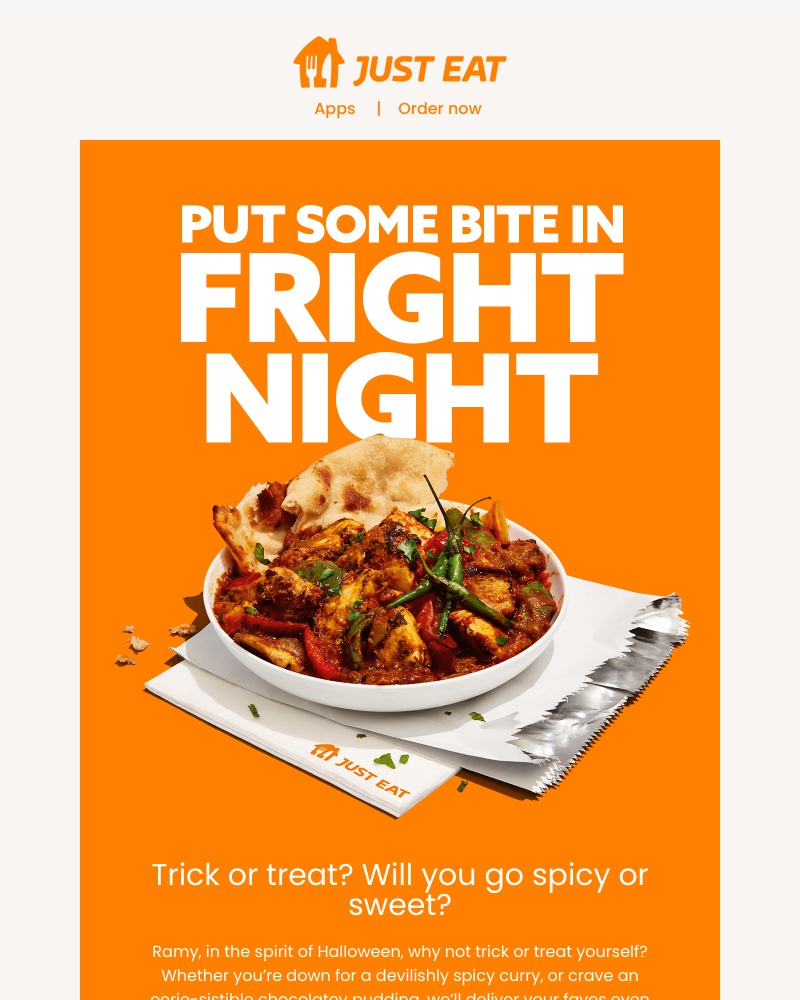 Just Eat - Ramy, be hungry, be very hungry 🎃👻