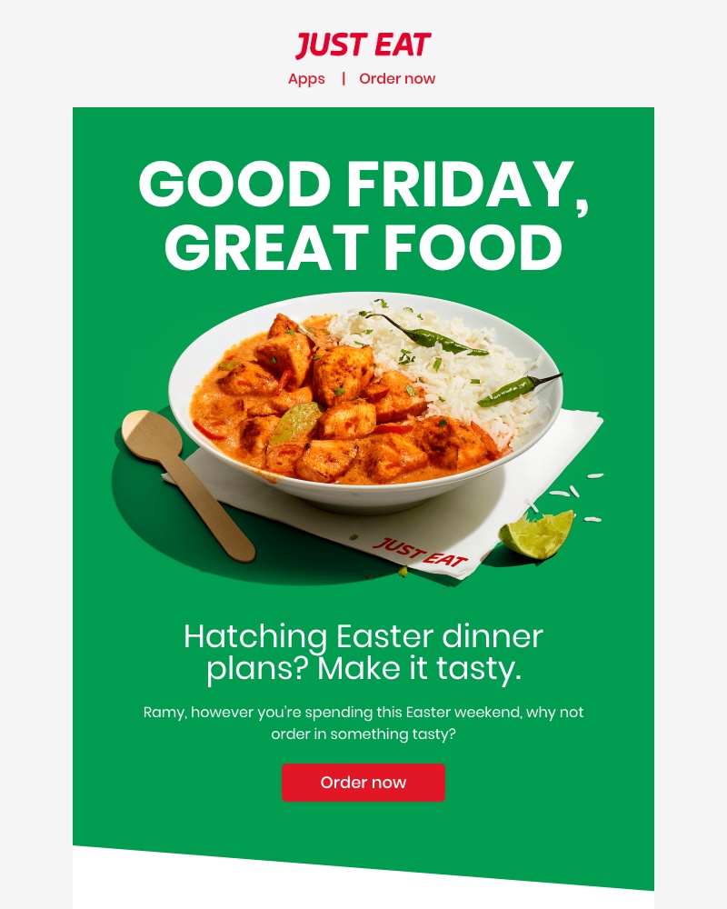 Ordering food on Just Eat video screenshot