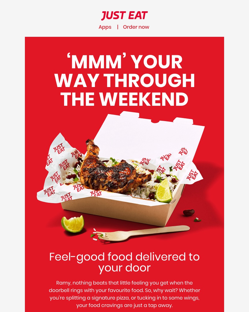 Just Eat - Ramy, did you hear that?