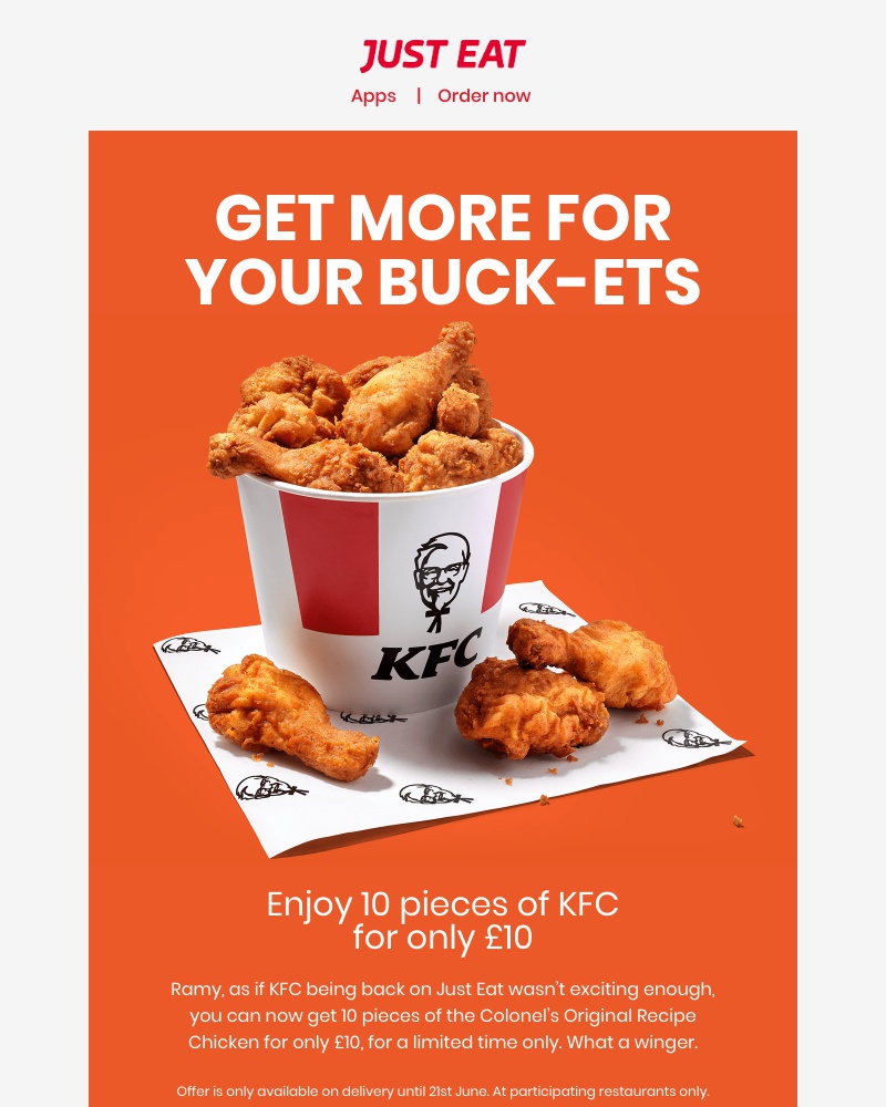 Just Eat - Ramy, drum roll please... 🍗 