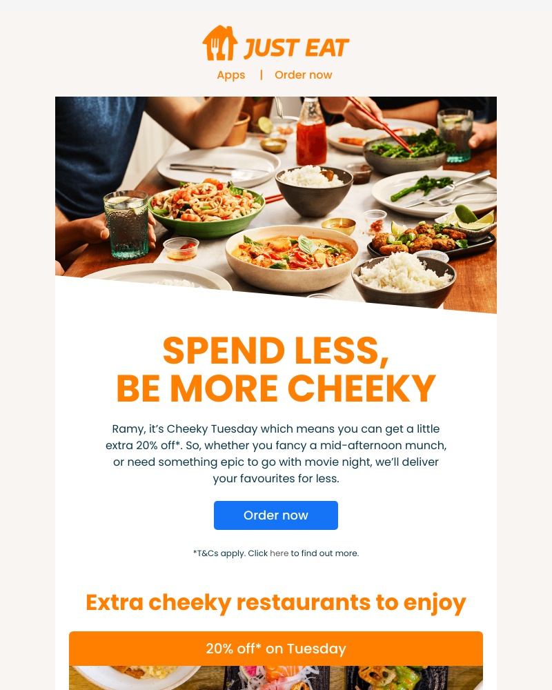 Just Eat - Ramy, enjoy great food for less 😋 