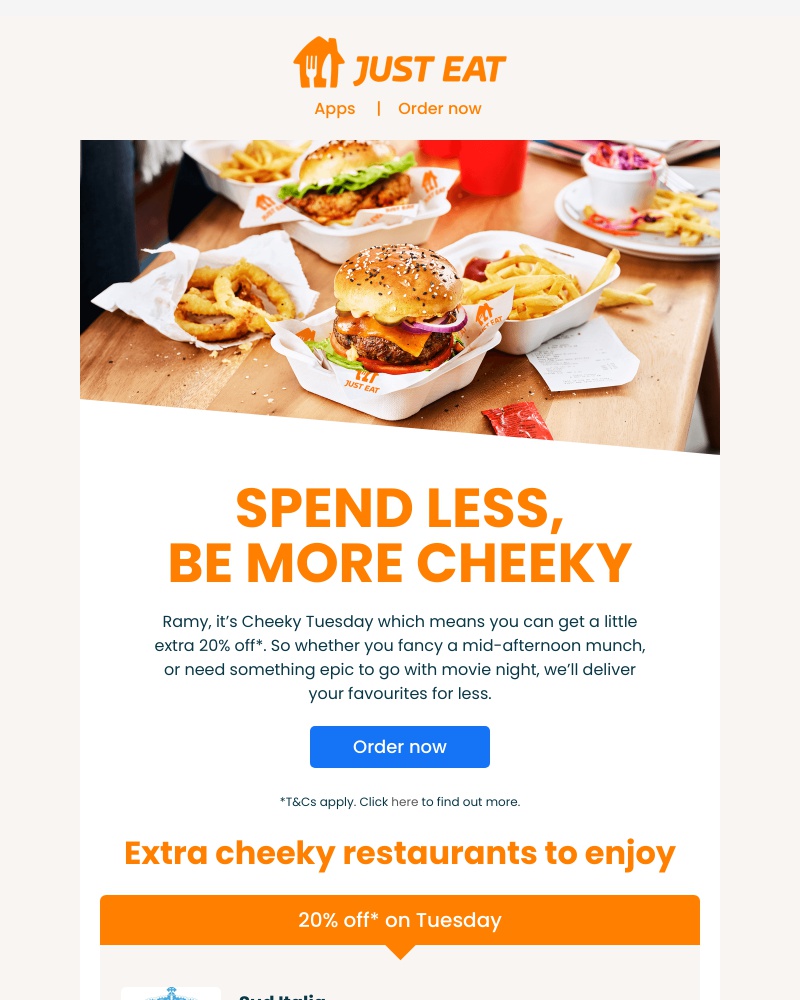 Ordering food on Just Eat video screenshot