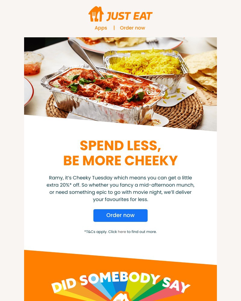 Just Eat - Ramy, enjoy great food for less 😋