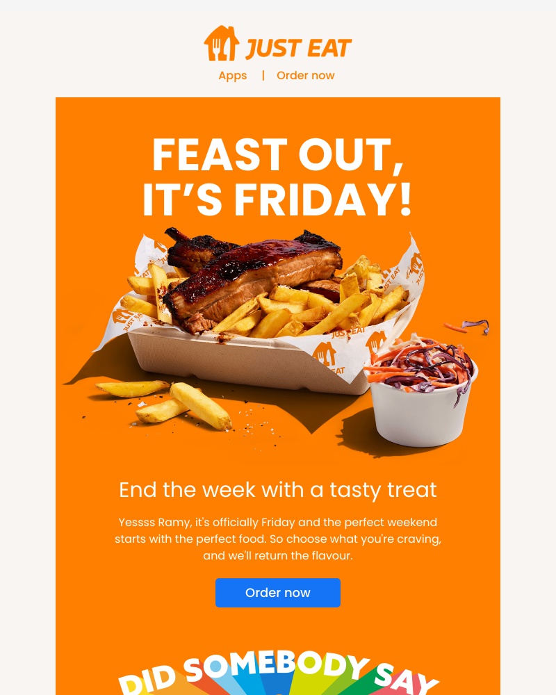 Just Eat - Ramy, Friday + food = 😍 
