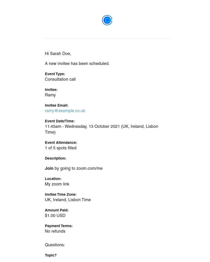 Calendly - Ramy is attending Consultation call - 11:45am Wed, 13 Oct 2021