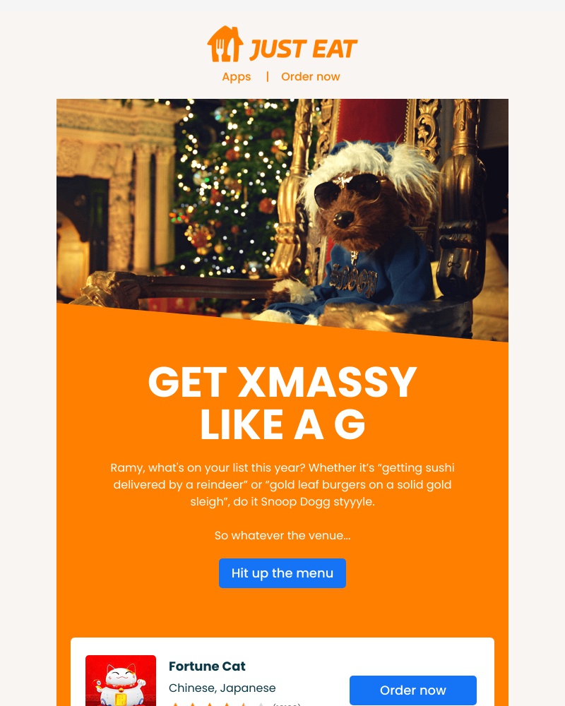 Just Eat - Ramy, It’s a Doggy Dogg Christmas…