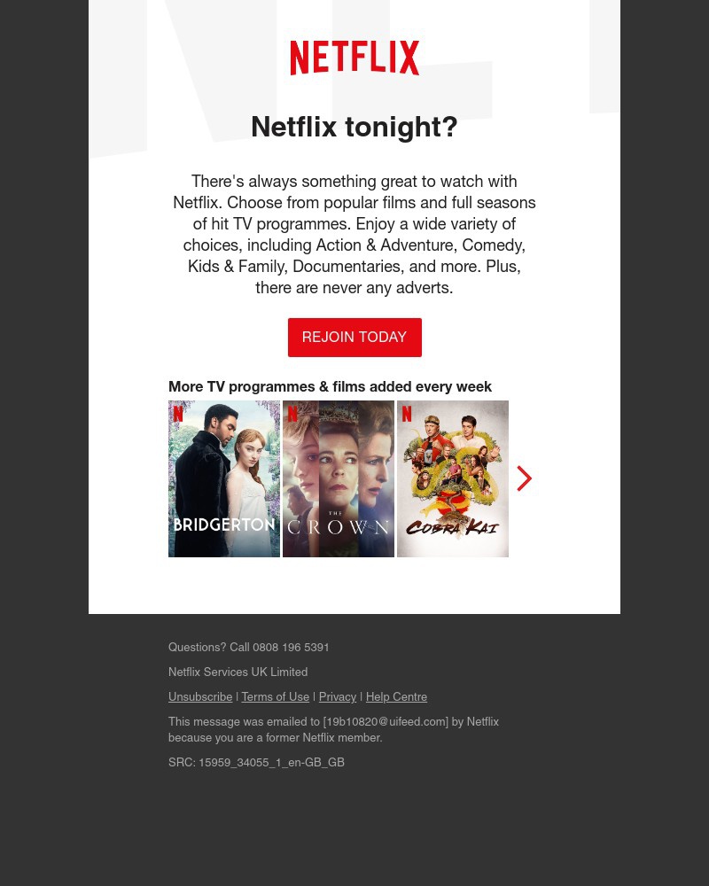 Netflix - Ramy, it’s been 126 days. Fancy watching something?