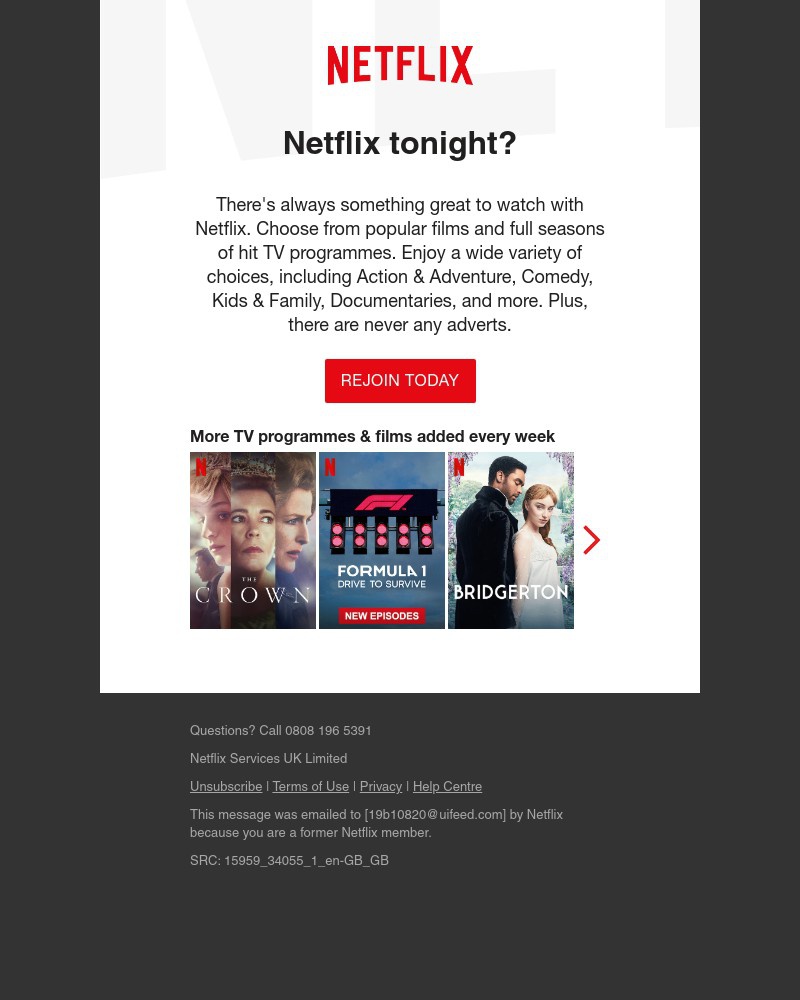 Netflix - Ramy, it’s been 176 days. Fancy watching something?