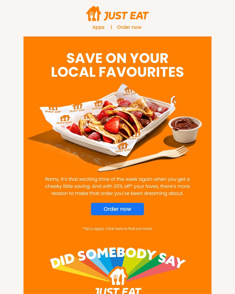 Just Eat - Ramy, it’s time to Cheeky up your Tuesday 