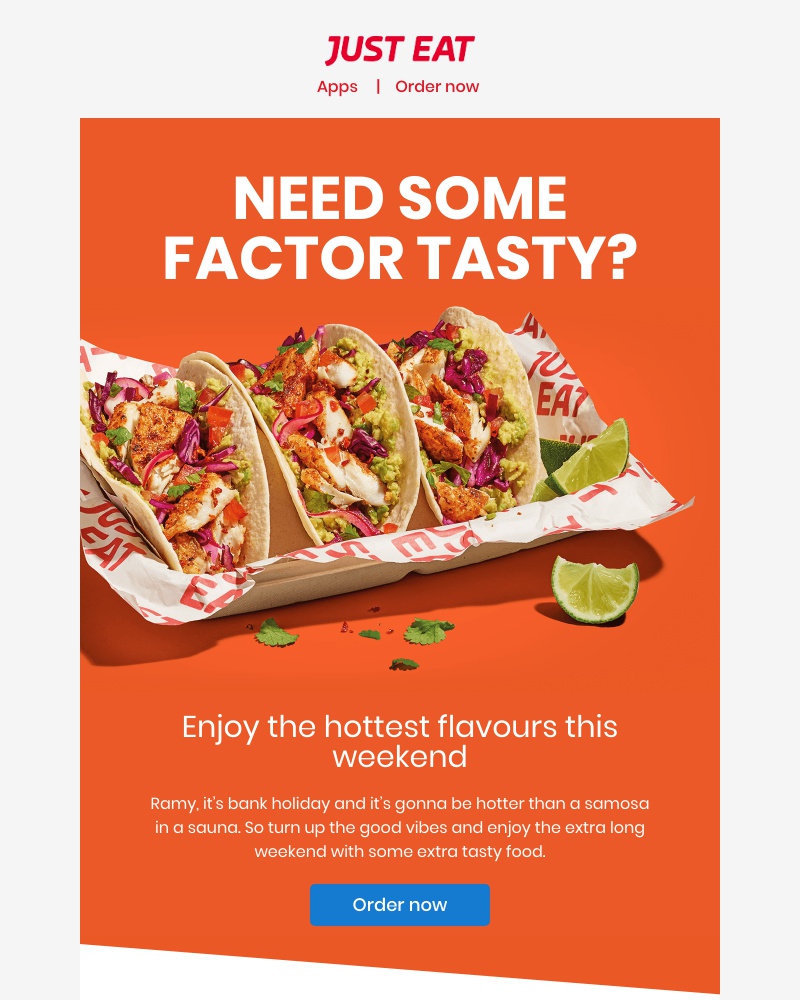 Just Eat - Ramy, taco ‘bout a heat wave 🔥 