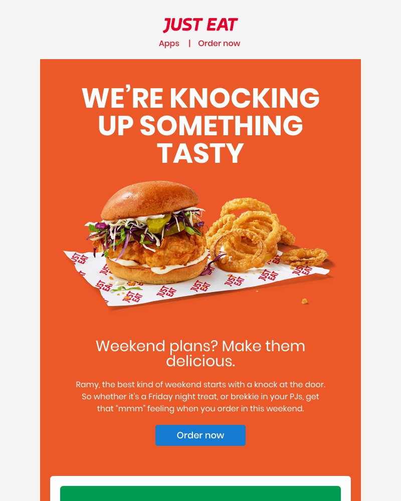 Just Eat - Ramy, Tasty’s knocking at your door