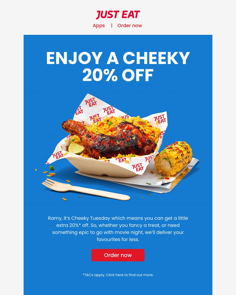 Just Eat - Ramy, tuck in to a tasty discount 😍
