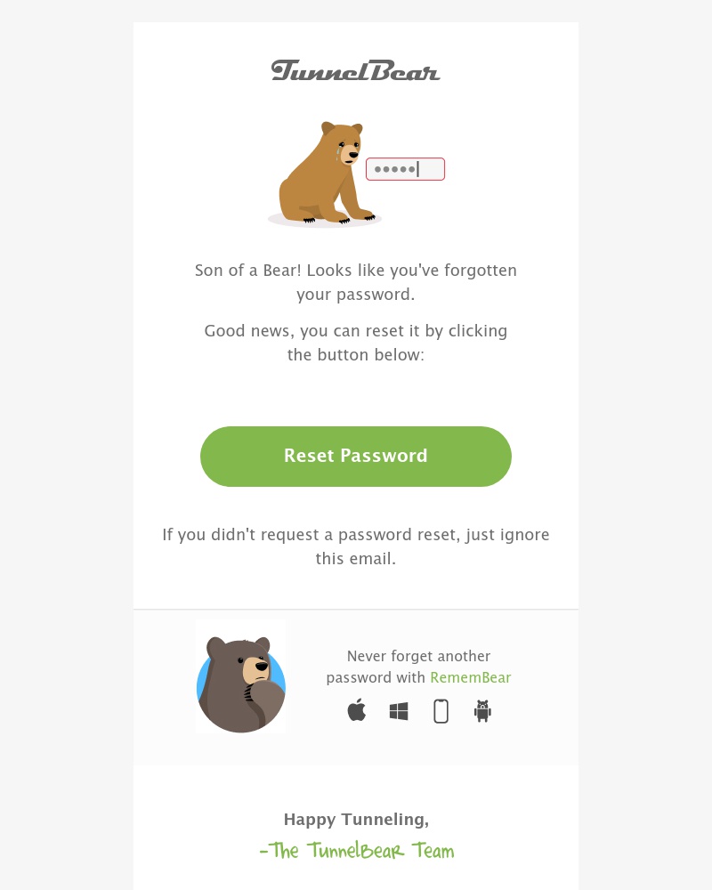  - Rawr! Forgot your password?