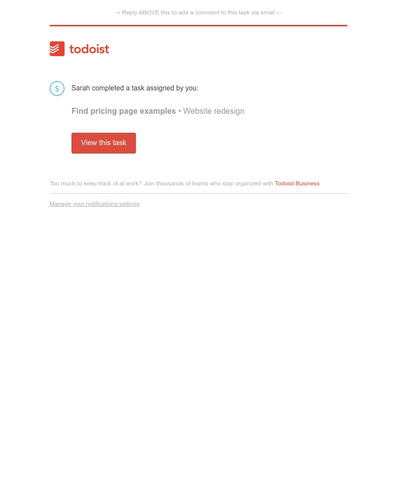 Todoist - Re: Website redesign | Find pricing page examples