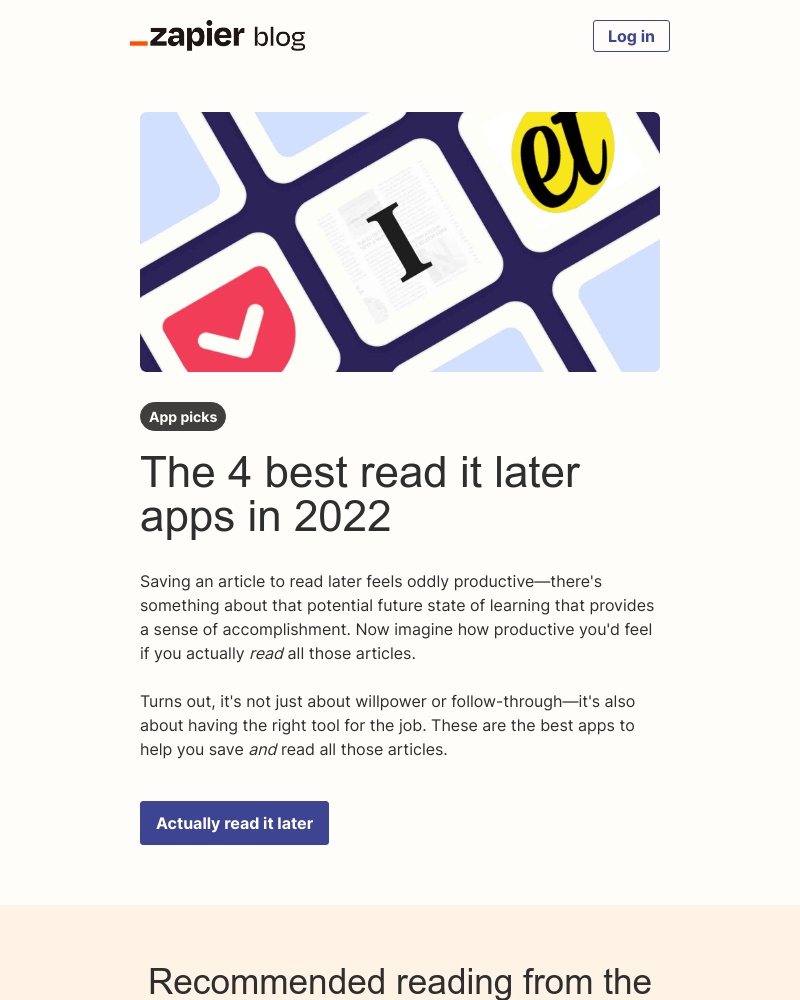 Zapier - Read it later