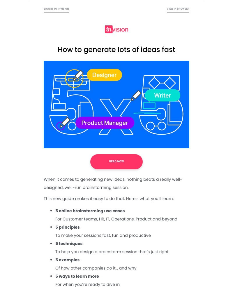InVision - Read Now: The 5x5 Guide to Online Brainstorming