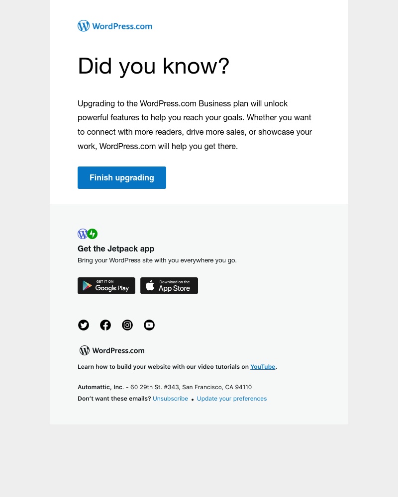 WordPress - Ready to finish upgrading?