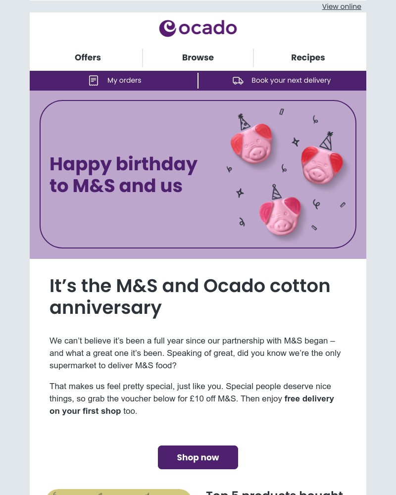  - Ready to make your first M&S purchase?