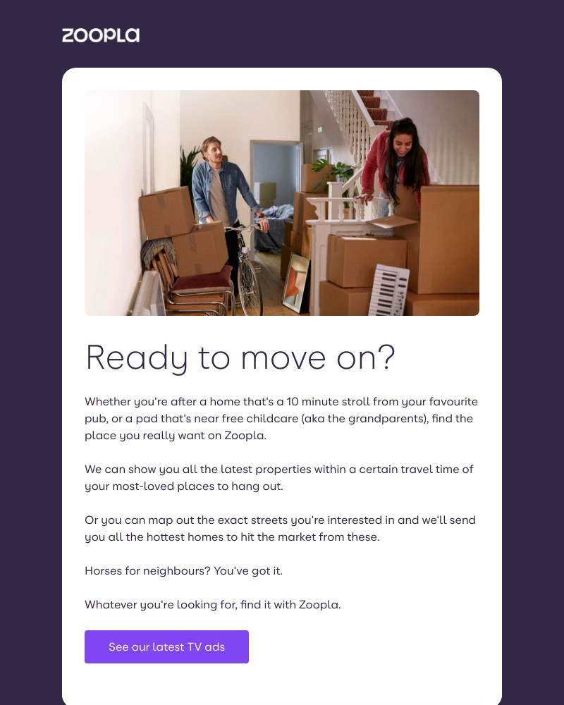 Onboarding on Zoopla video screenshot