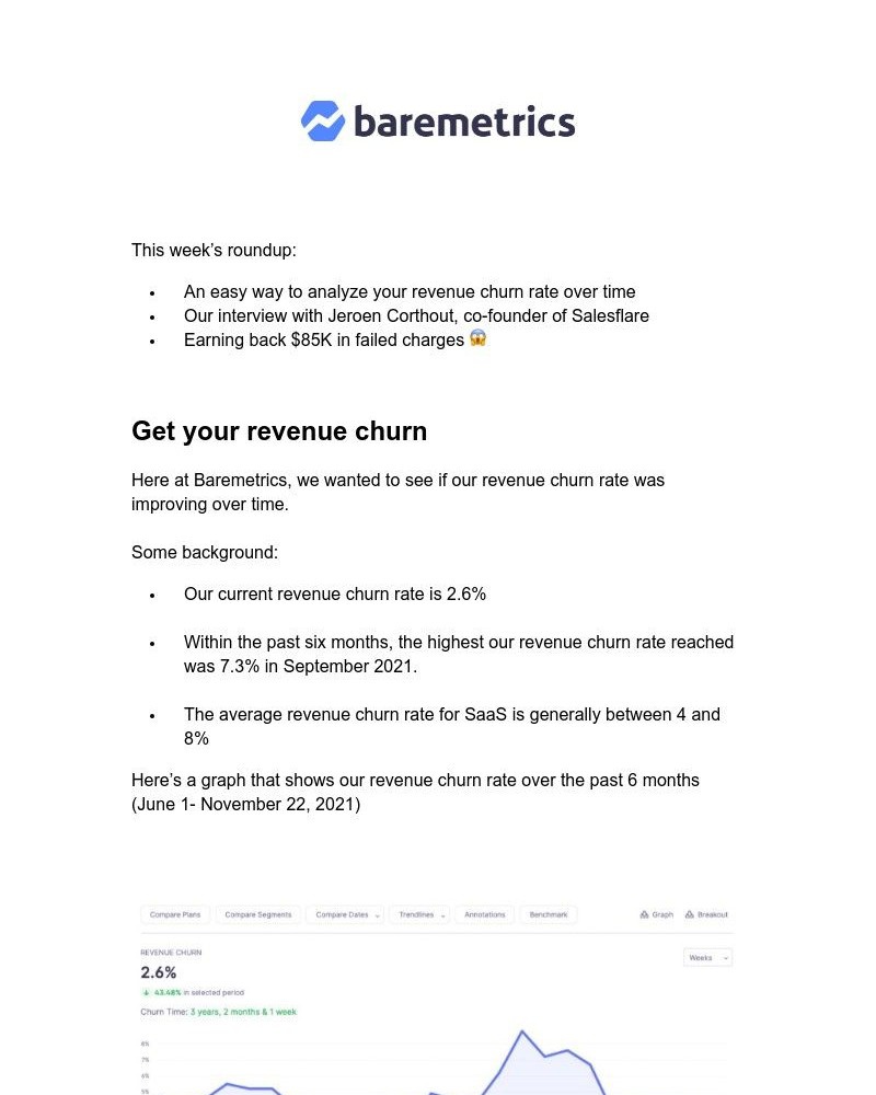 Onboarding on Baremetrics video screenshot