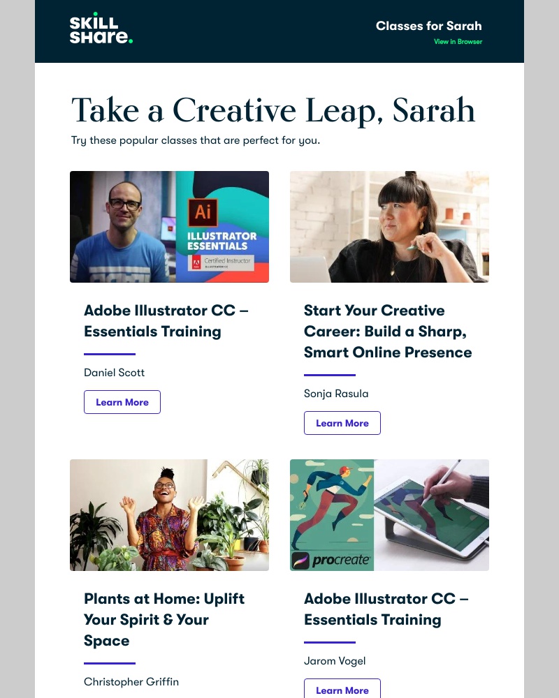 Skillshare - Recommended Classes to Explore Your Creativity 
