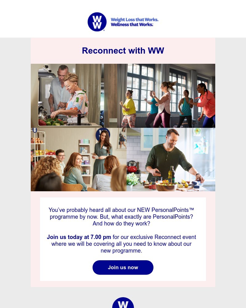 Onboarding on WW (Weight Watchers) video screenshot