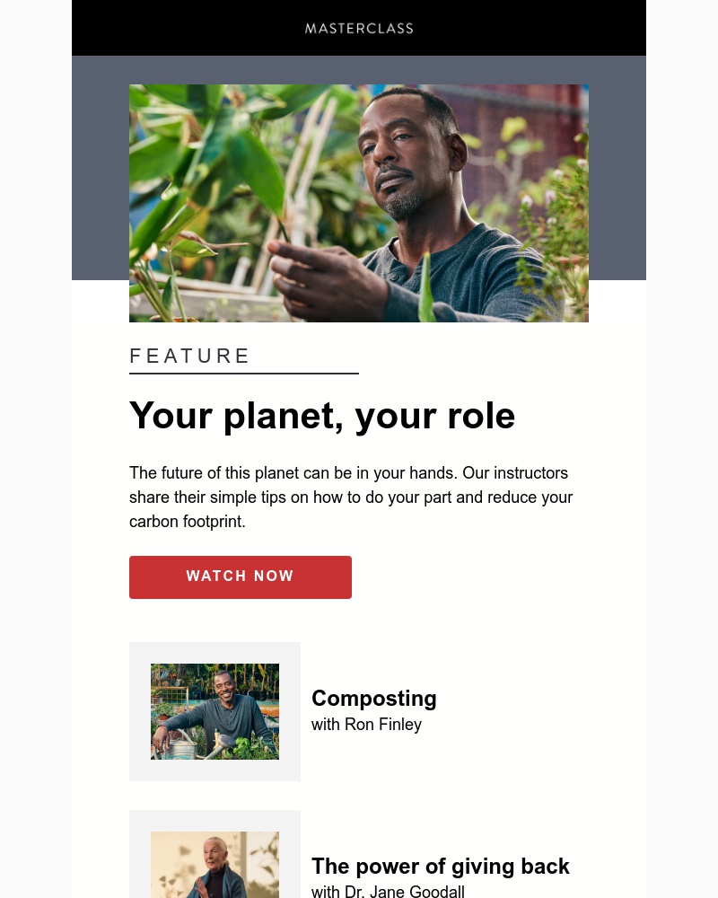  - Reduce your carbon footprint with Dr. Jane Goodall and more