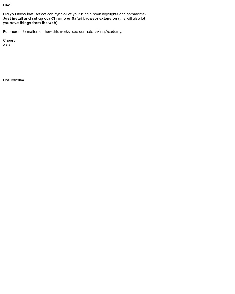  - Reflect: Save from your browser and sync Kindle highlights