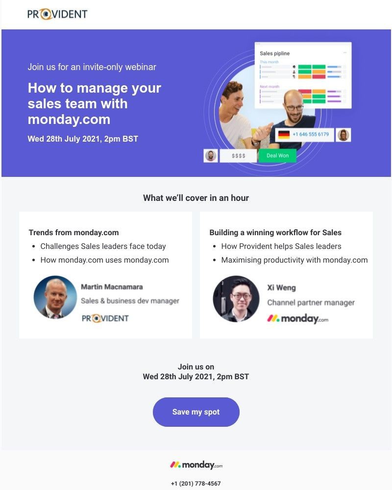Monday - Register now! Managing Your Sales team with monday.com