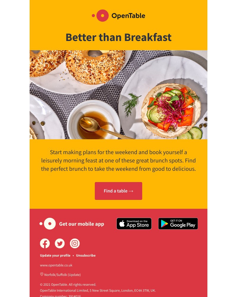 OpenTable - Relax into your weekend with a cozy brunch