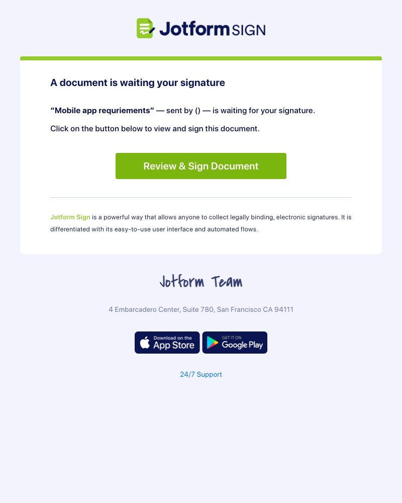  - Reminder: A document is awating your signature