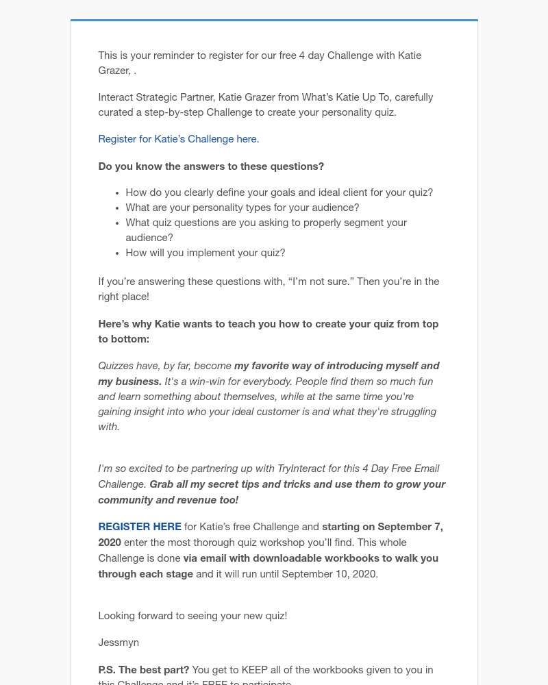 Interact - Reminder about your invite