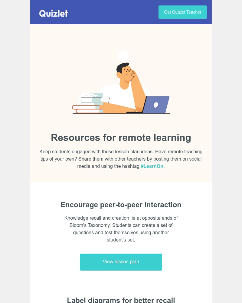 Quizlet - Remote teaching resources and lesson plan ideas