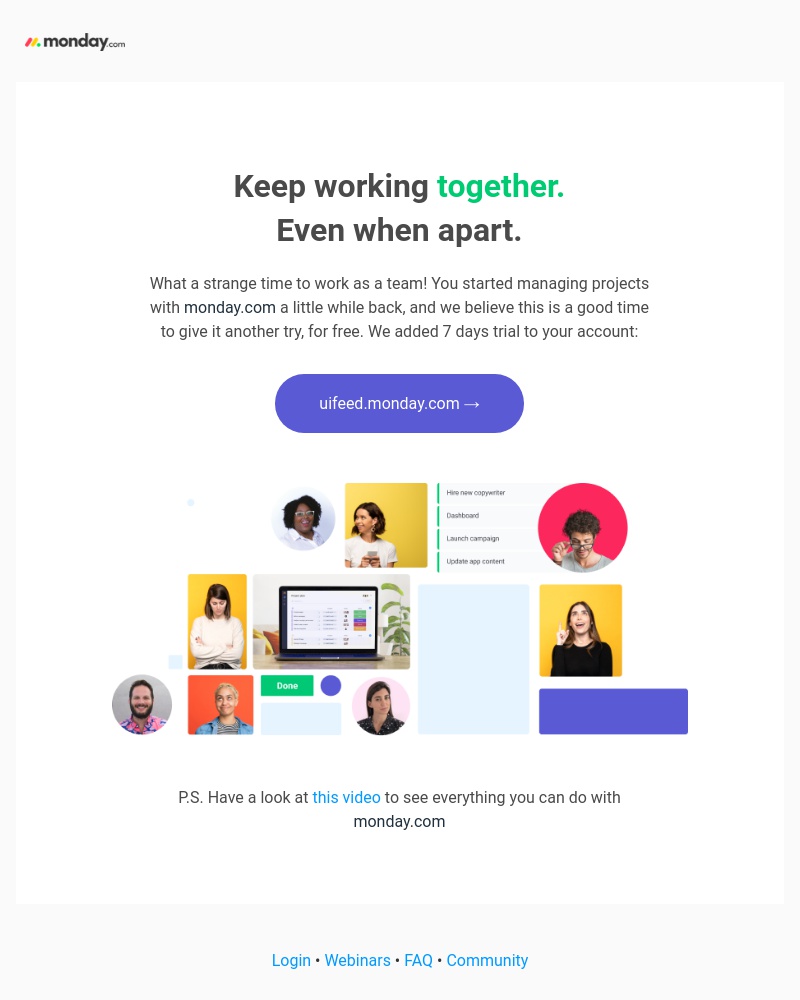 Monday - (remote) team management @Uifeed