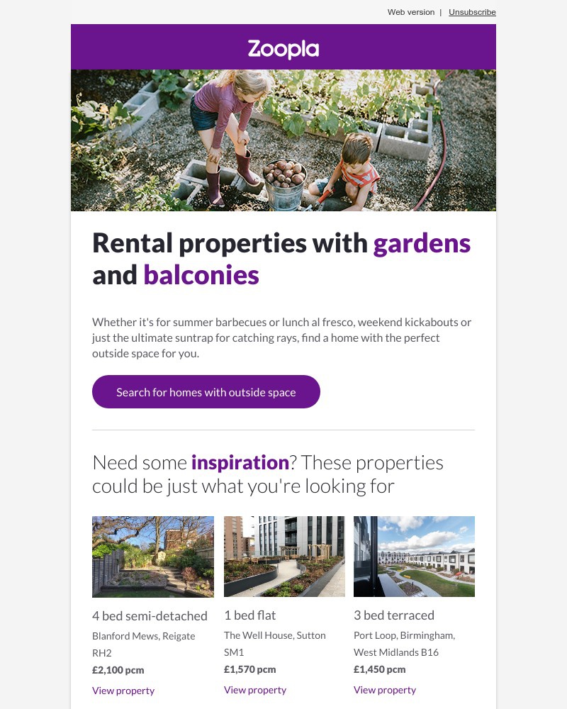 Zoopla - Rental homes with gardens and balconies