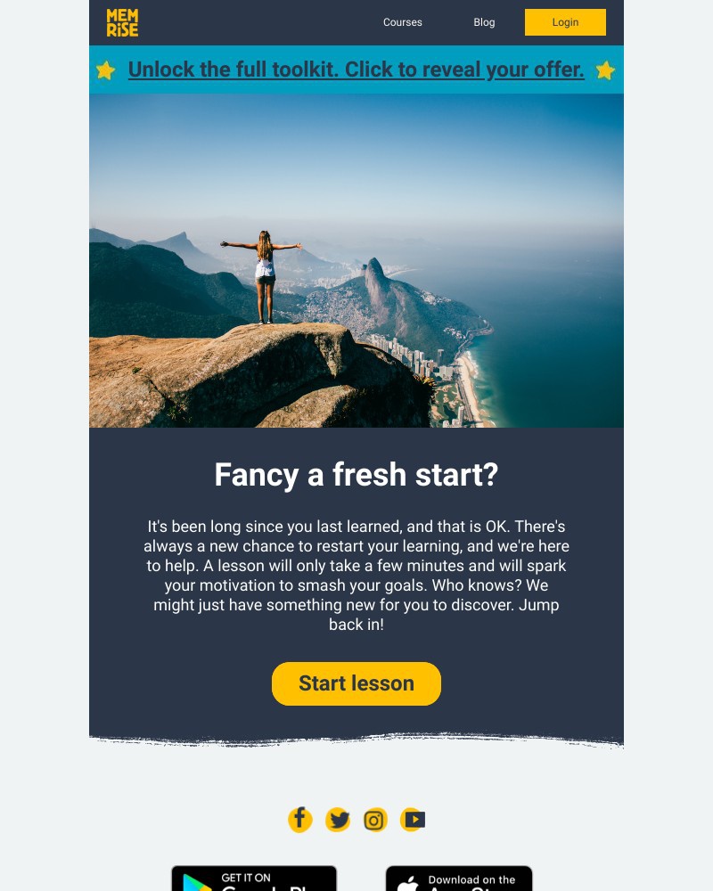 Memrise - Reset! Let's turn it off and back on again.