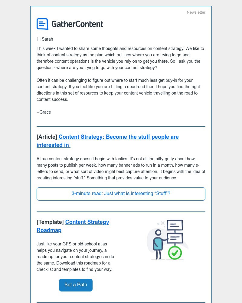 GatherContent - Roadtrip metaphors and content strategy 🚗 🗺️ Get started planning with a roadmap to content.