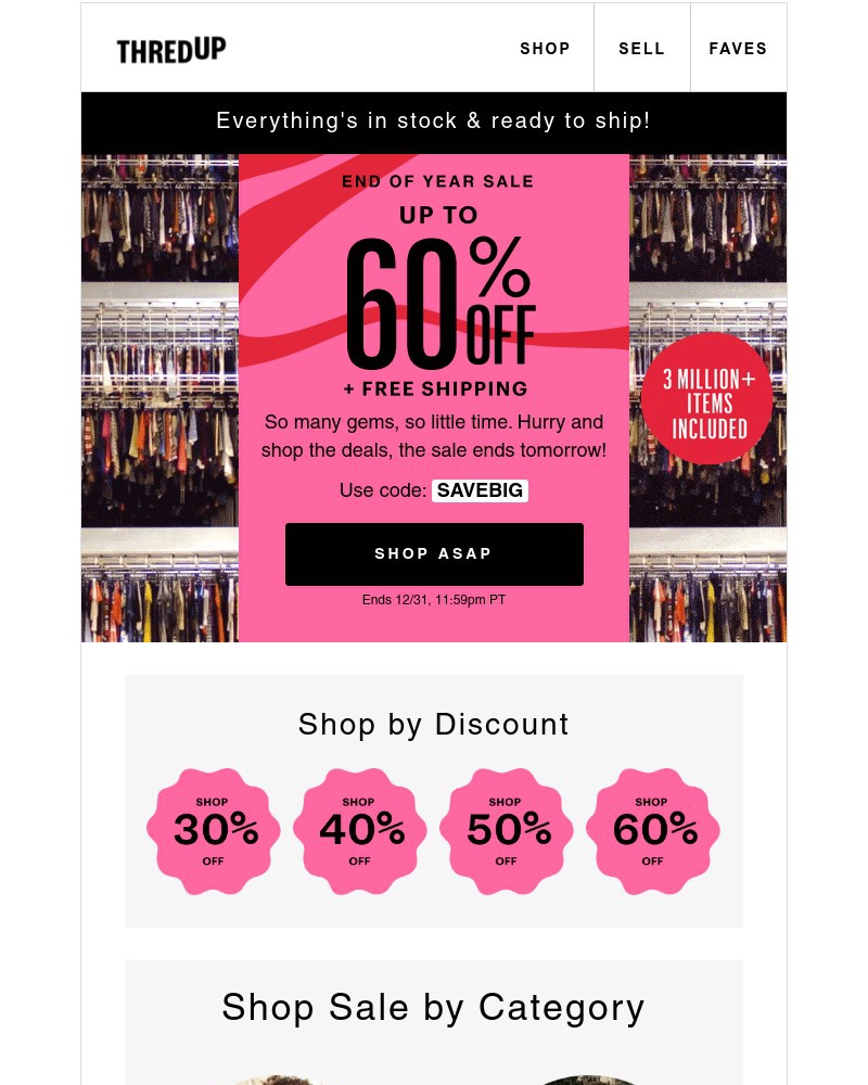 thredUP - SALE update: 200k items just added!