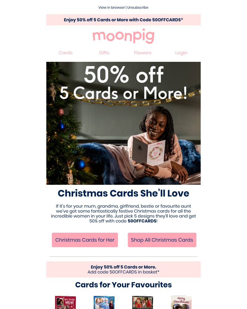 Moonpig - Santa, baby...get 50% off 5 cards 🎅💝