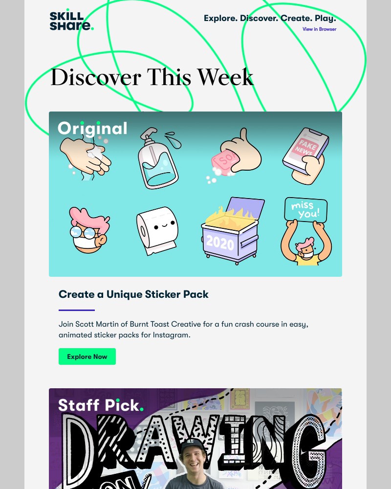 Skillshare - Sarah, animate for Instagram, experiment with illustration, and more!