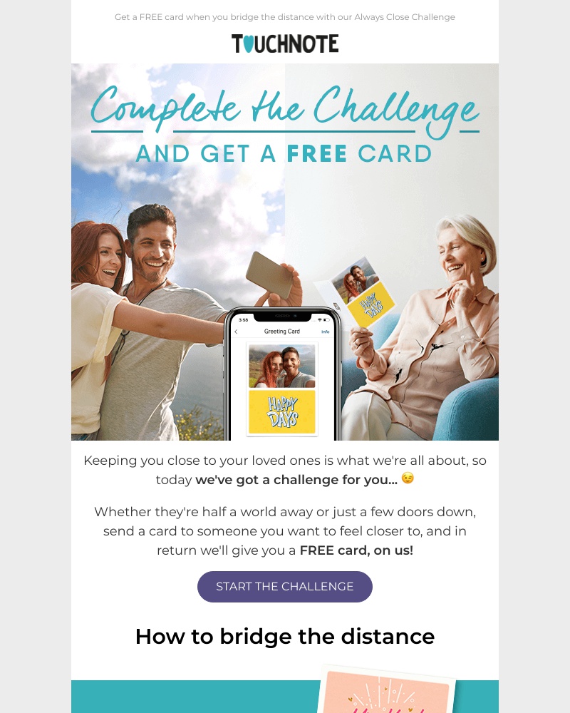 TouchNote - Sarah, can you complete the challenge? 💪