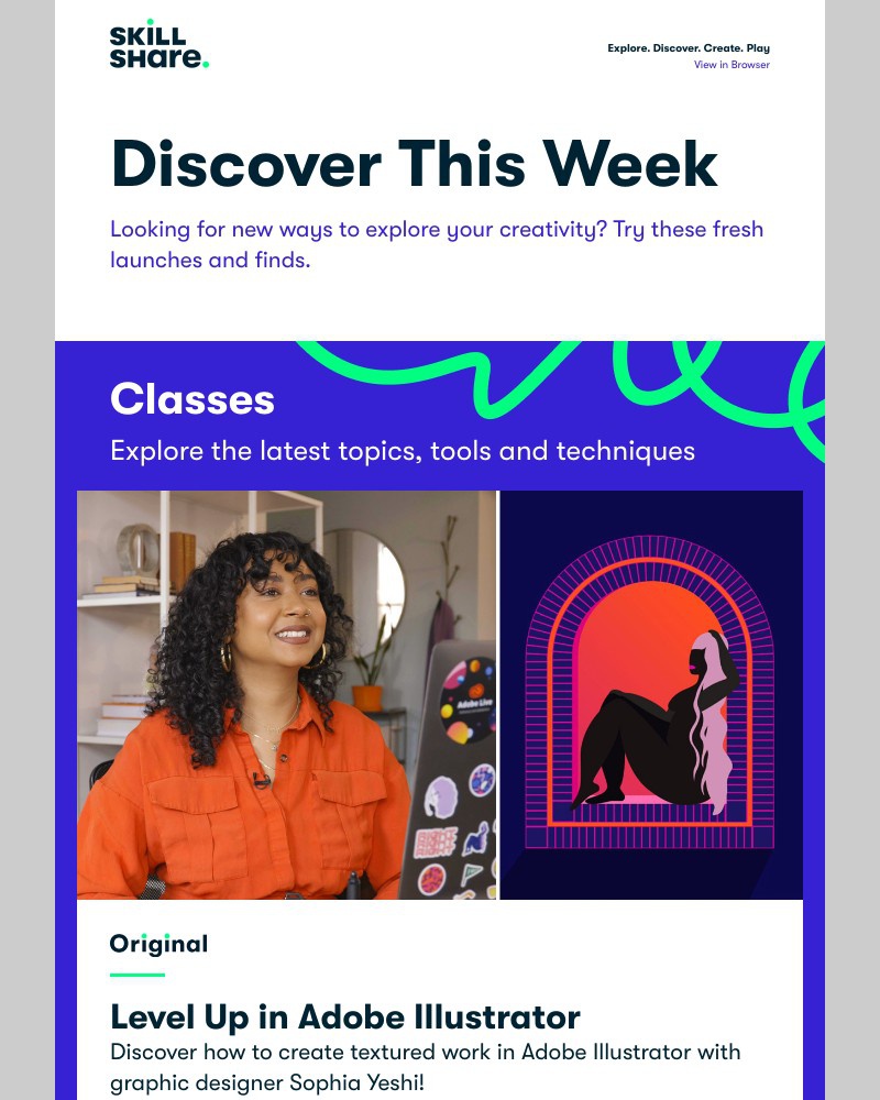 Skillshare - Sarah, Explore Advanced Illustrator Techniques, Refresh Your Space, and More!