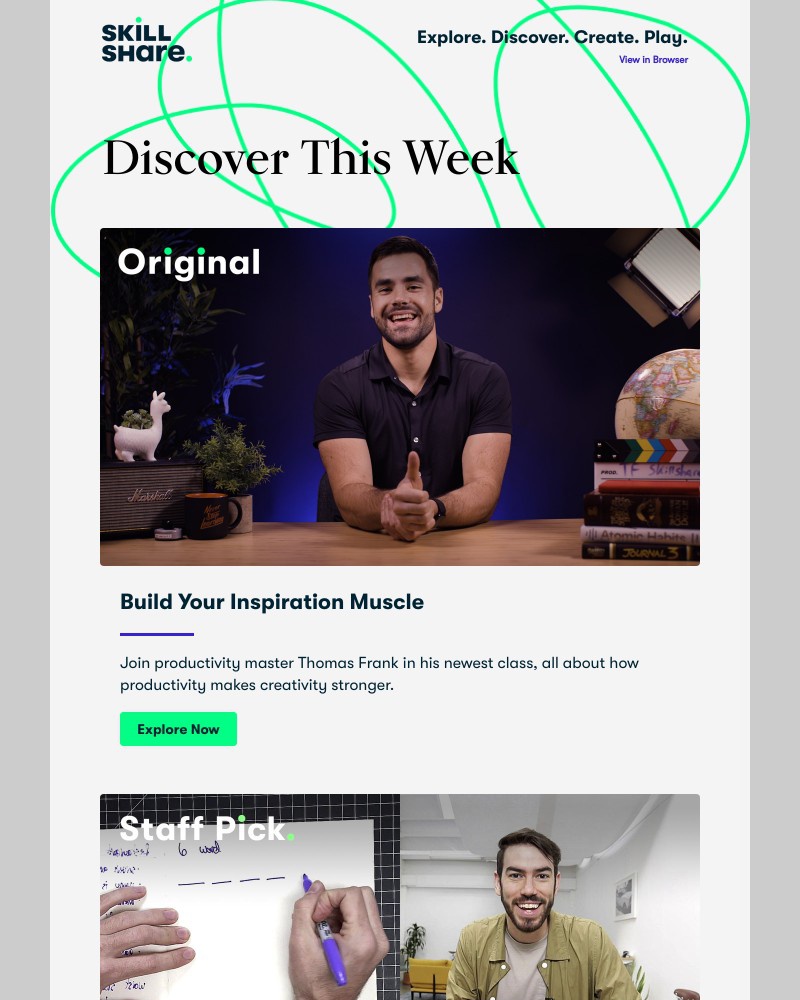 Skillshare - Sarah, explore productivity for creatives and more!