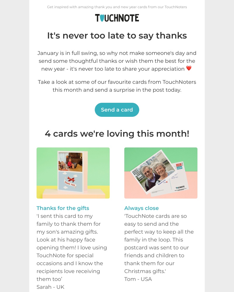 TouchNote - Sarah,  it's never too late to say thanks 😉