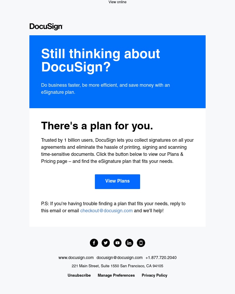 DocuSign - Sarah, join our billions of users