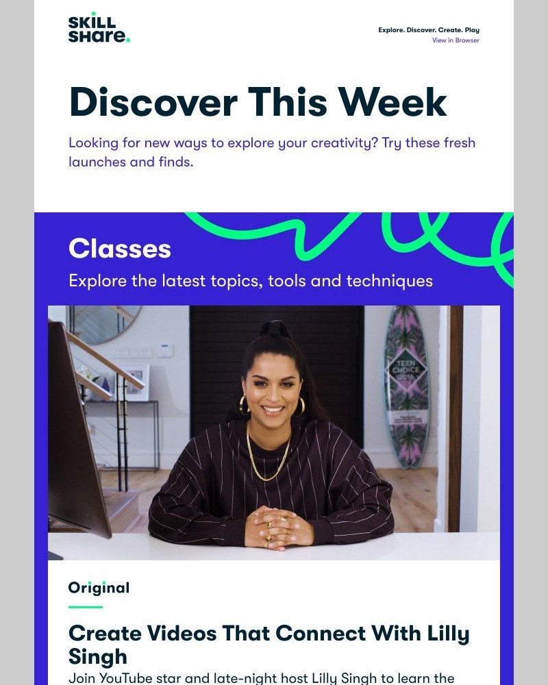 Skillshare - Sarah, Learn Lilly Singh's Creative Process, Character Illustration, and More!